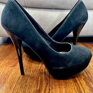 Black Suede Platform Stilettos Women’s Size 10
